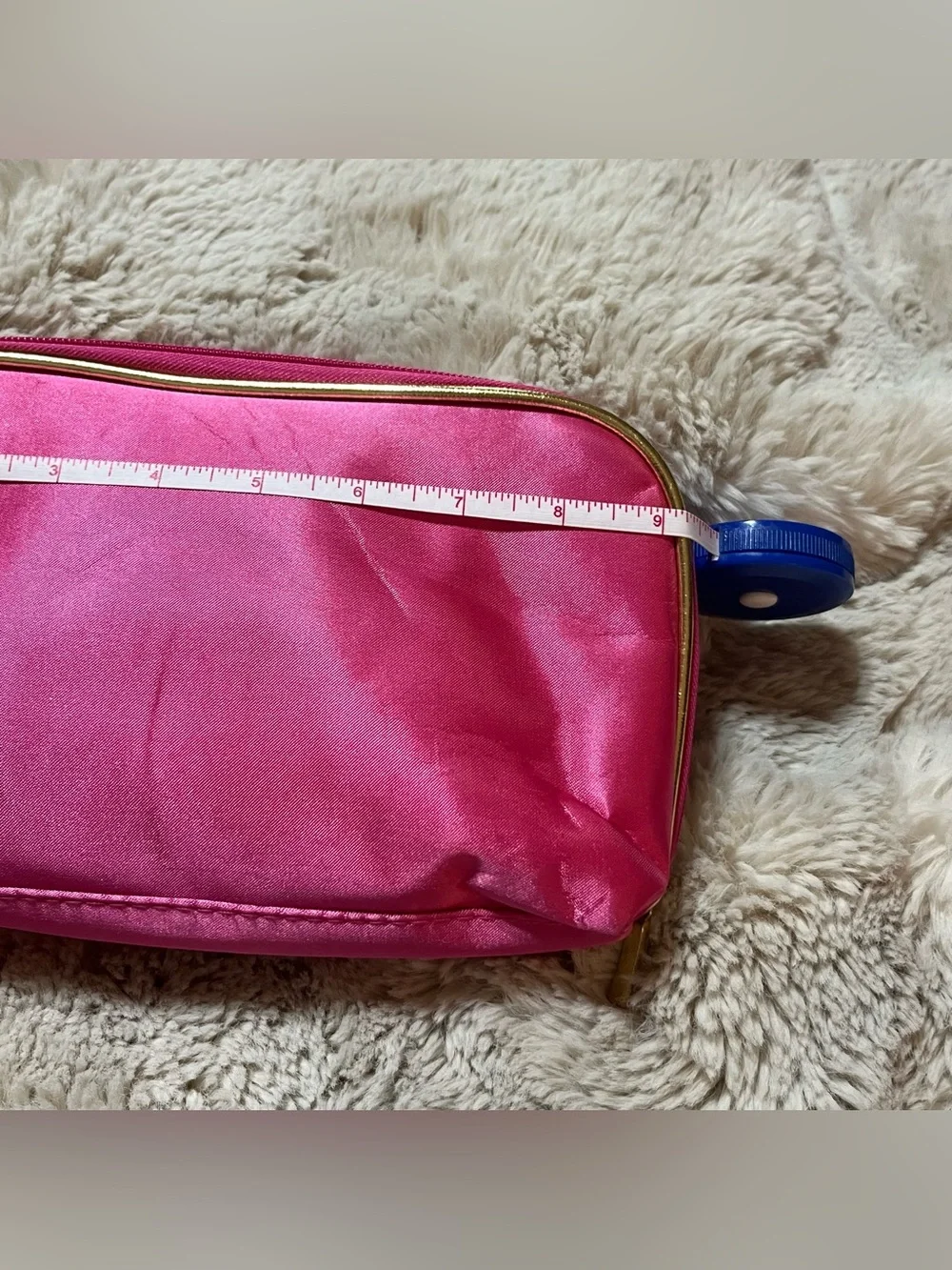 Pink Satin Travel Cosmetic Pouch - Unbranded 02-15